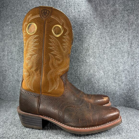 Ariat Other - Ariat Heritage Roughstock Cowboy Boots Mens 12 EE Wide Brown Leather Western
